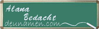 Alana Bedacht Visitenkarte